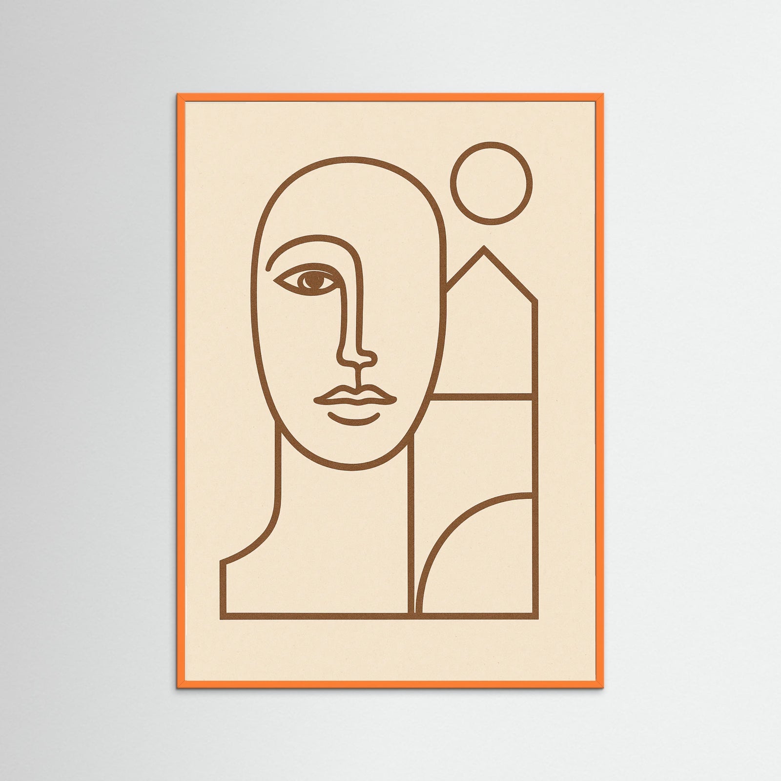 Orange Wood Line Portrait