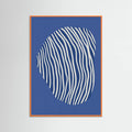 Line art confined in space-blue Poster – plakat og kunsttryk