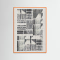 Orange Wood Linear Echoes 1 Poster