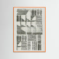 Orange Wood Linear Echoes 2 Poster