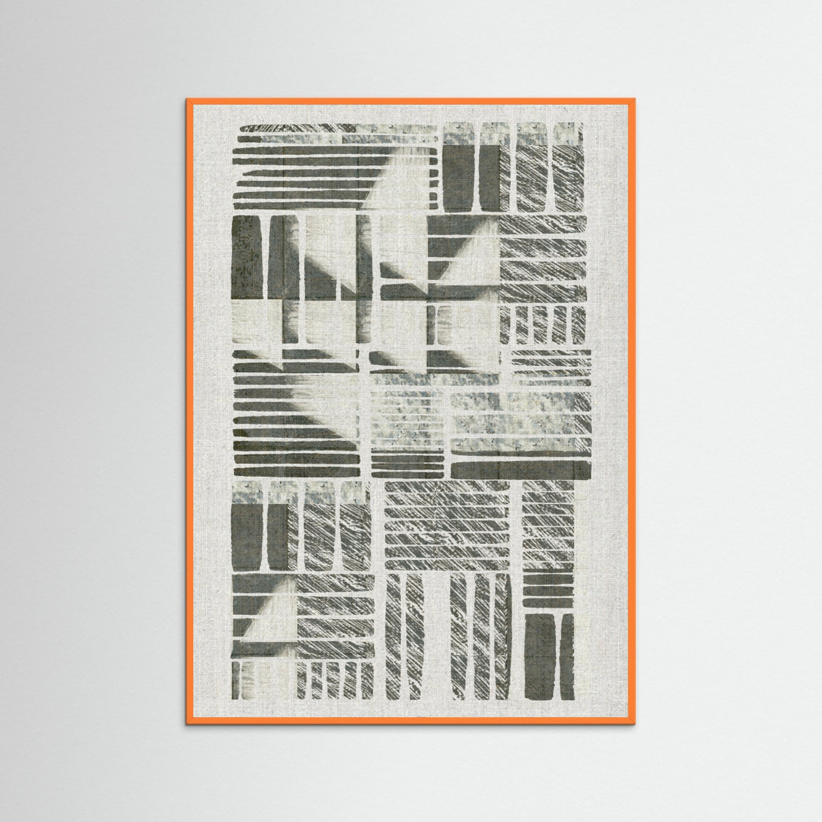 Orange Wood Linear Echoes 2 Poster
