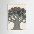 Orange Wood Linear Portrait