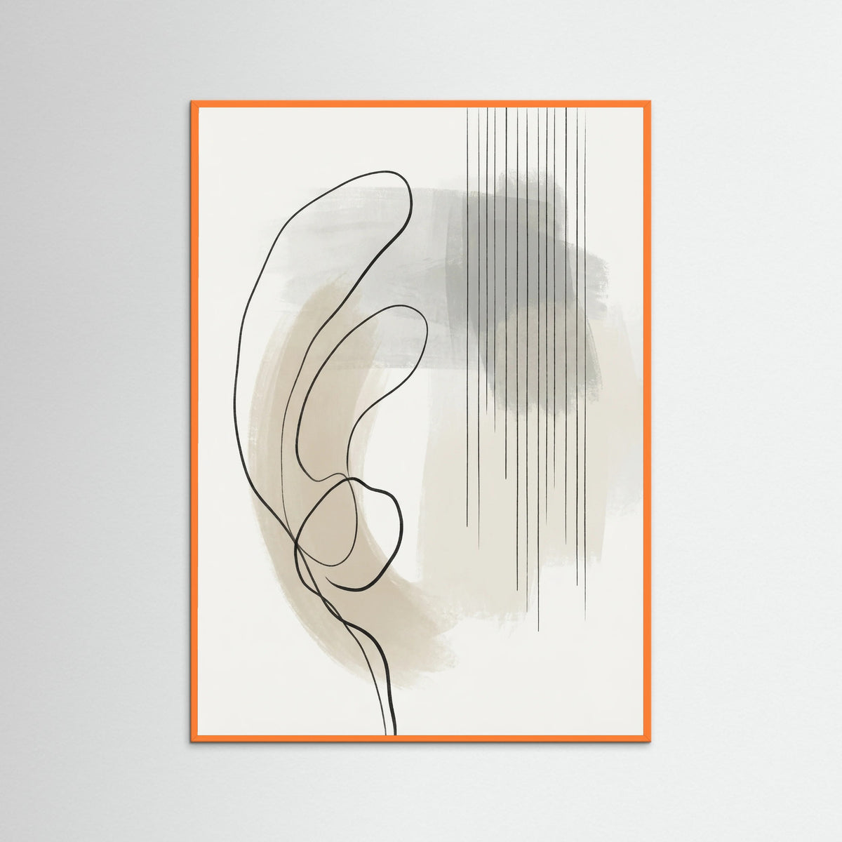 Orange Wood Linear Serenity