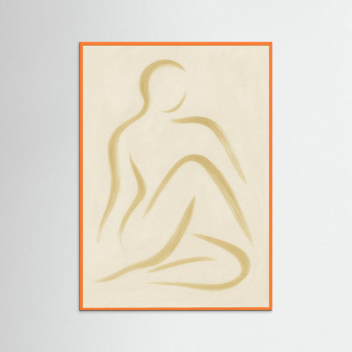 Orange Wood Lines of peace