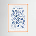 Lino Seashell Art Market Poster – Poster und Kunstdruck