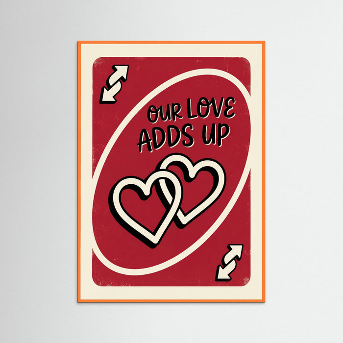 Orange Wood Love Reverse Card