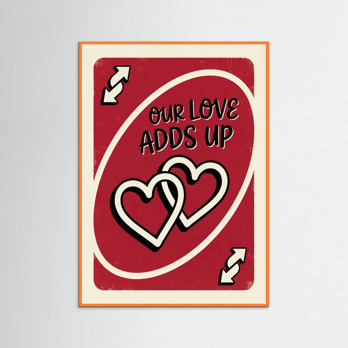 Orange Wood Love Reverse Card