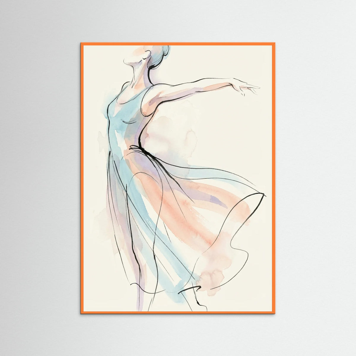 Orange Wood Luminous Portrait