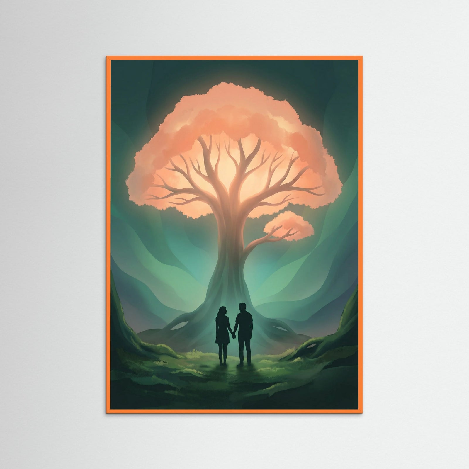 Orange Wood Lunar Embrace