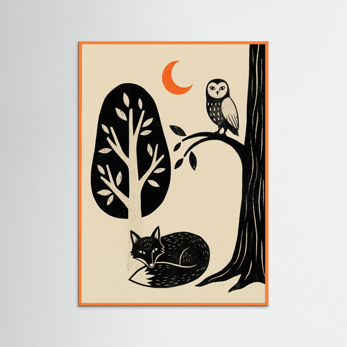 Orange Wood Lunar Embrace