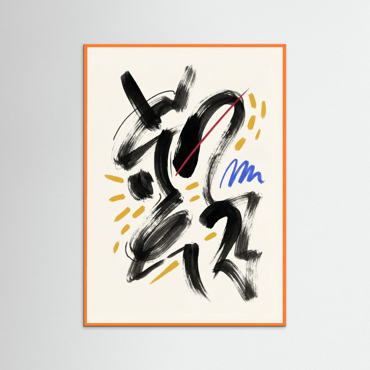 Orange Wood Lyrical Contours