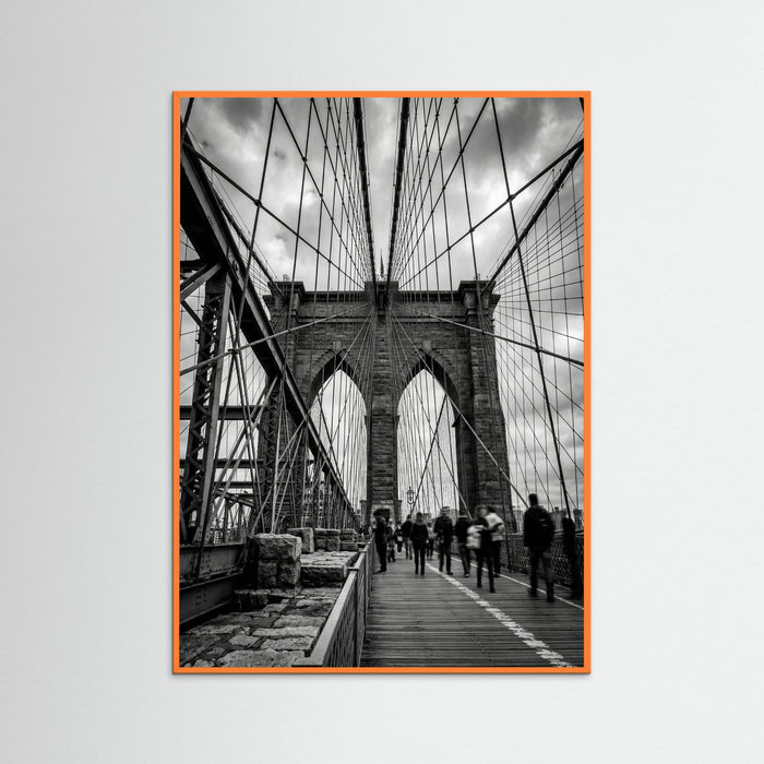 Orange Wood Manhattan Bridge View