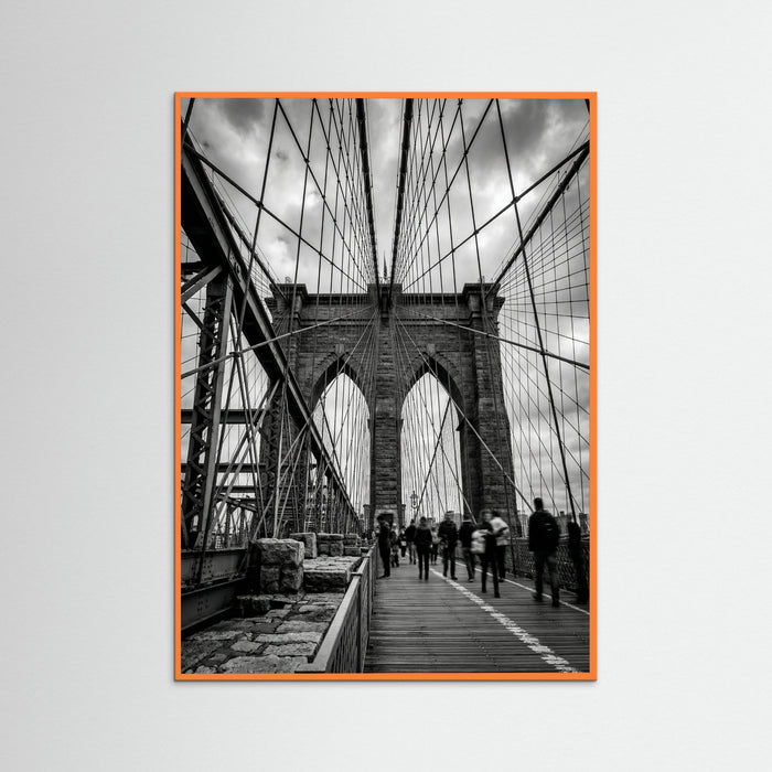 Orange Wood Manhattan Bridge View