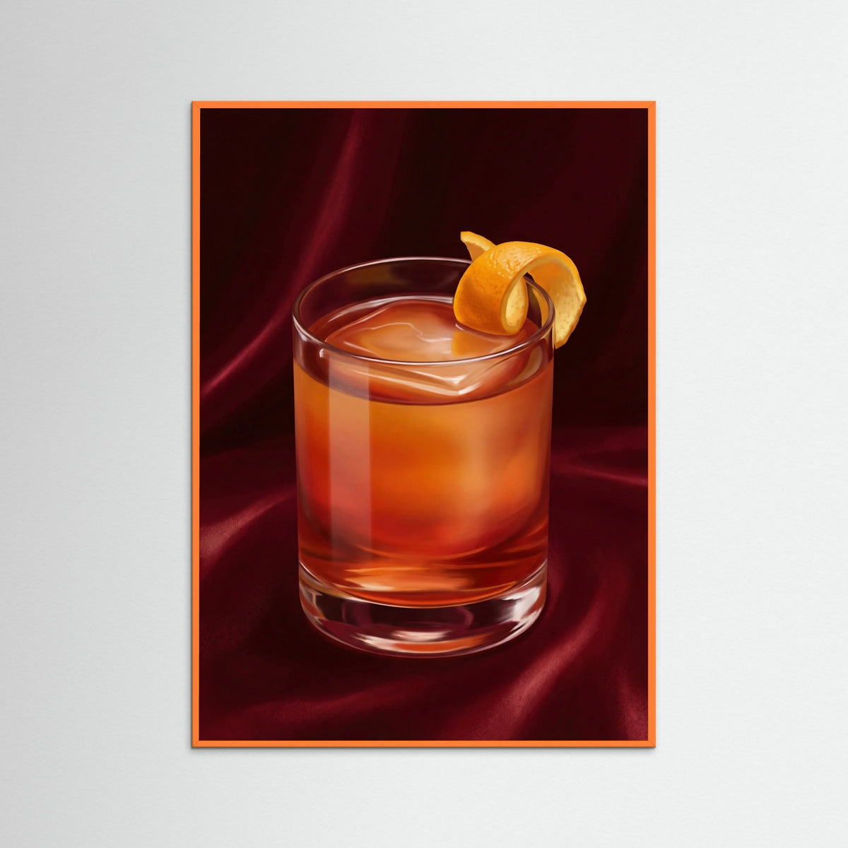 Orange Wood Manhattan Cocktail