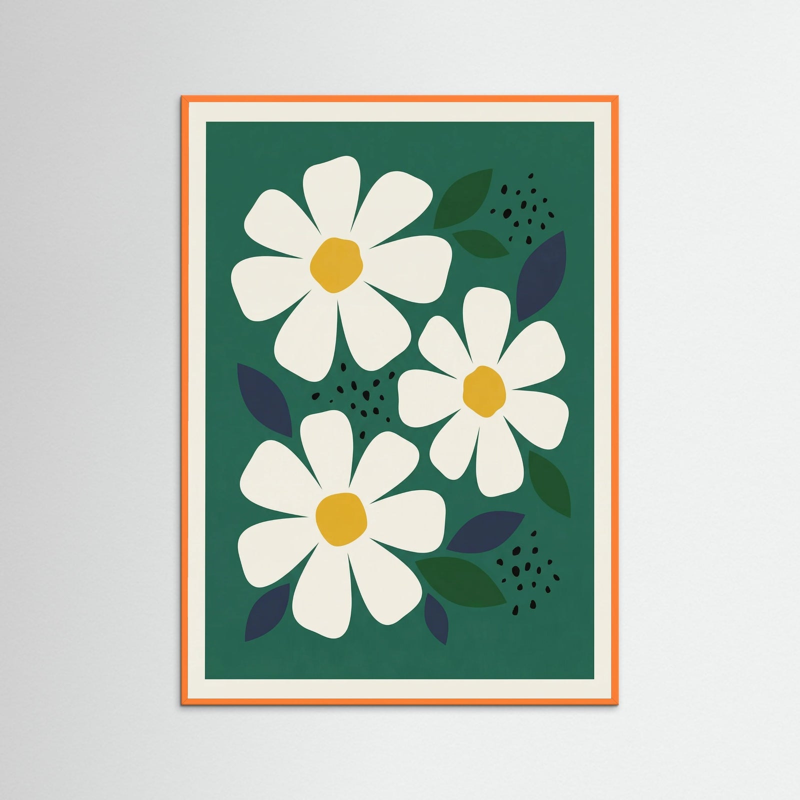 Orange Wood Market Daisy Charm