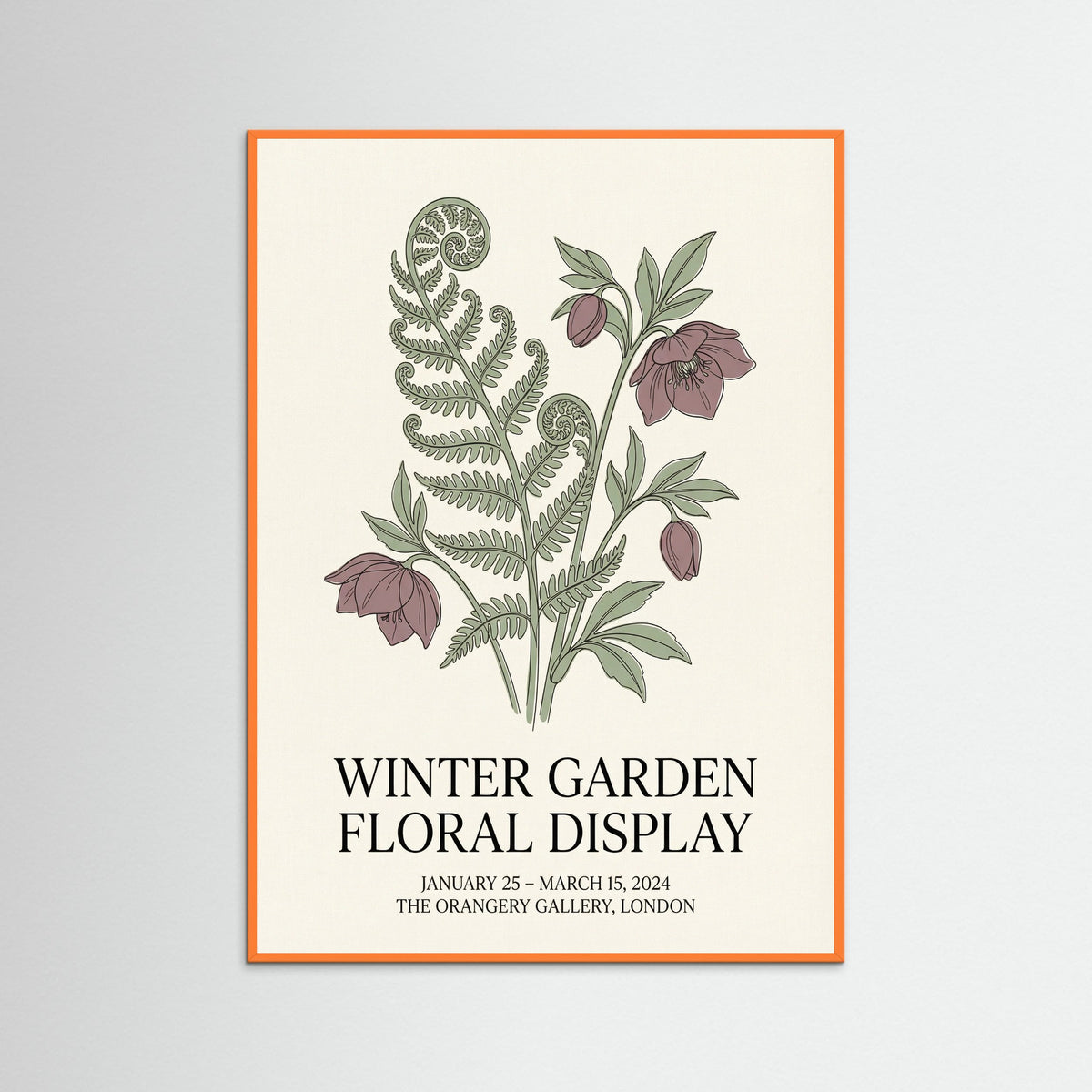 Orange Wood Matisse Botanical Bloom