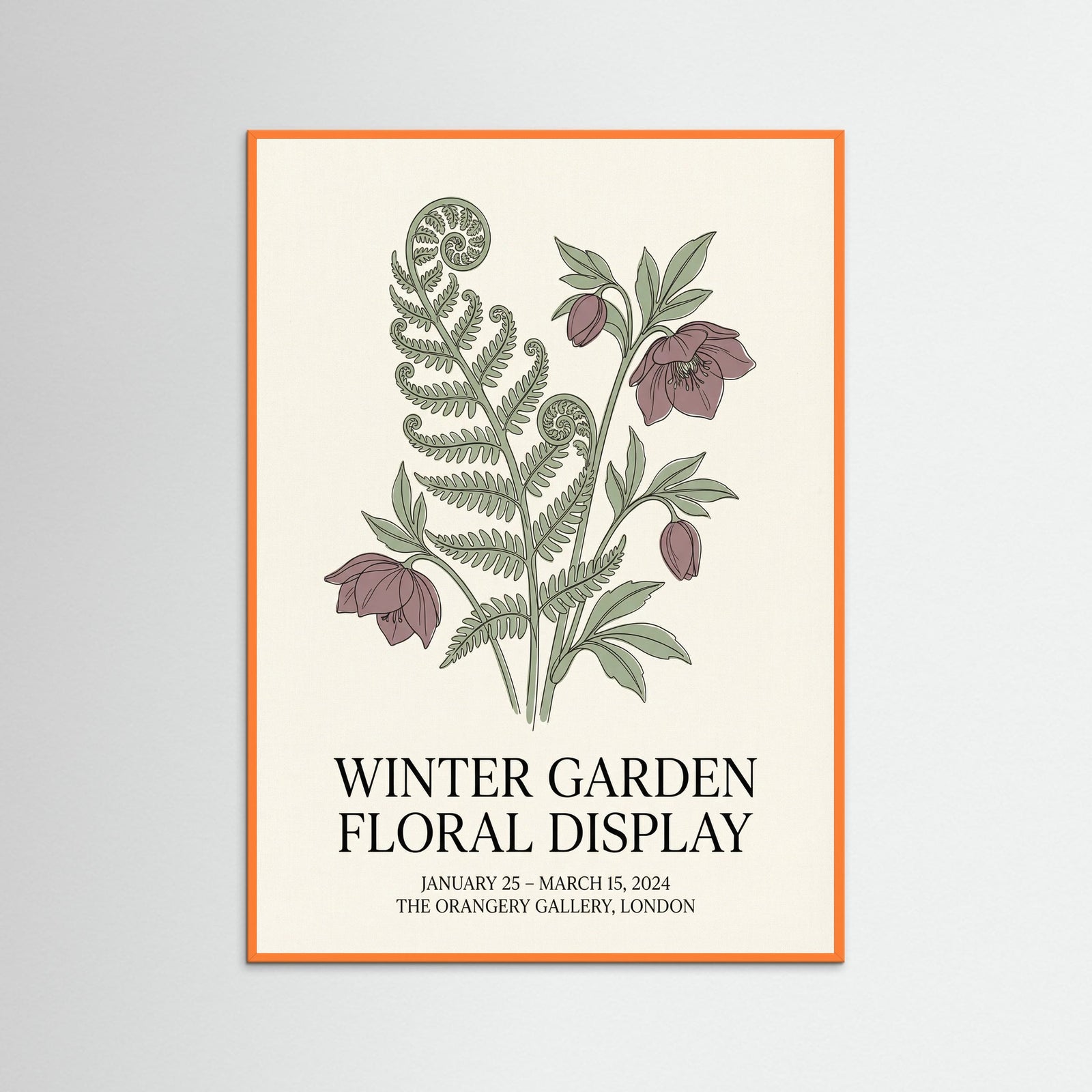 Orange Wood Matisse Botanical Bloom