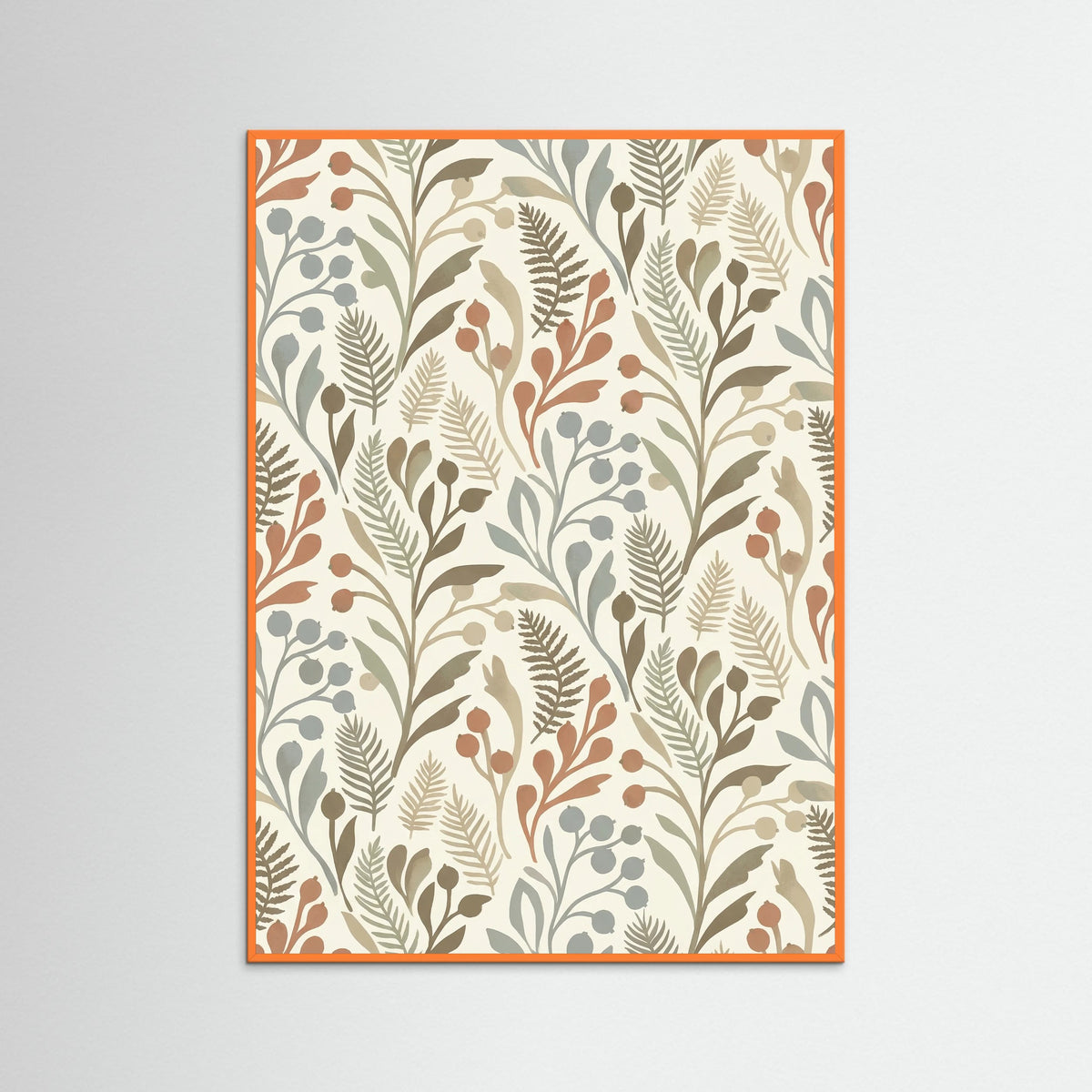 Orange Wood Meadow Bloom Motif