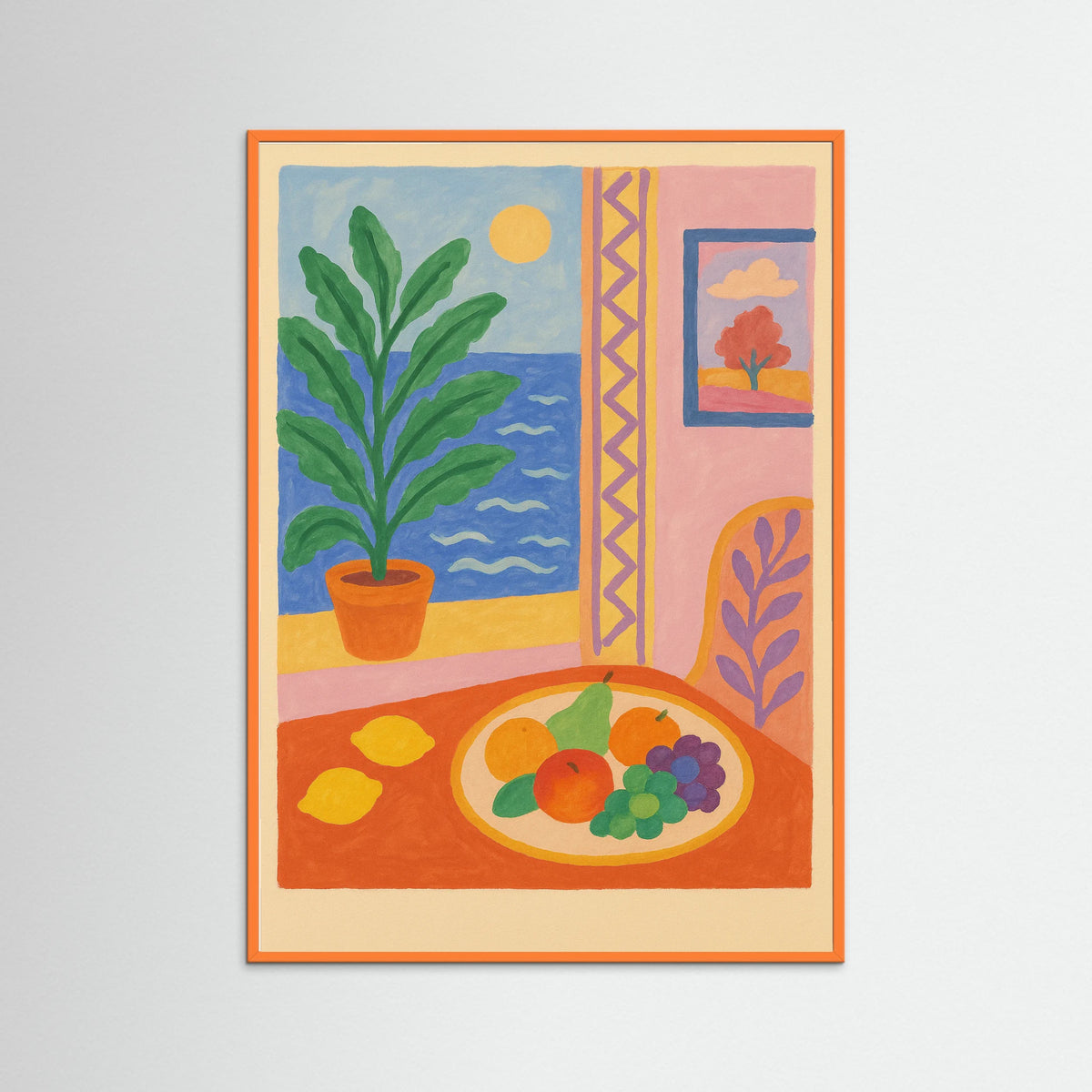 Orange Wood Mediterranean Dreamscape