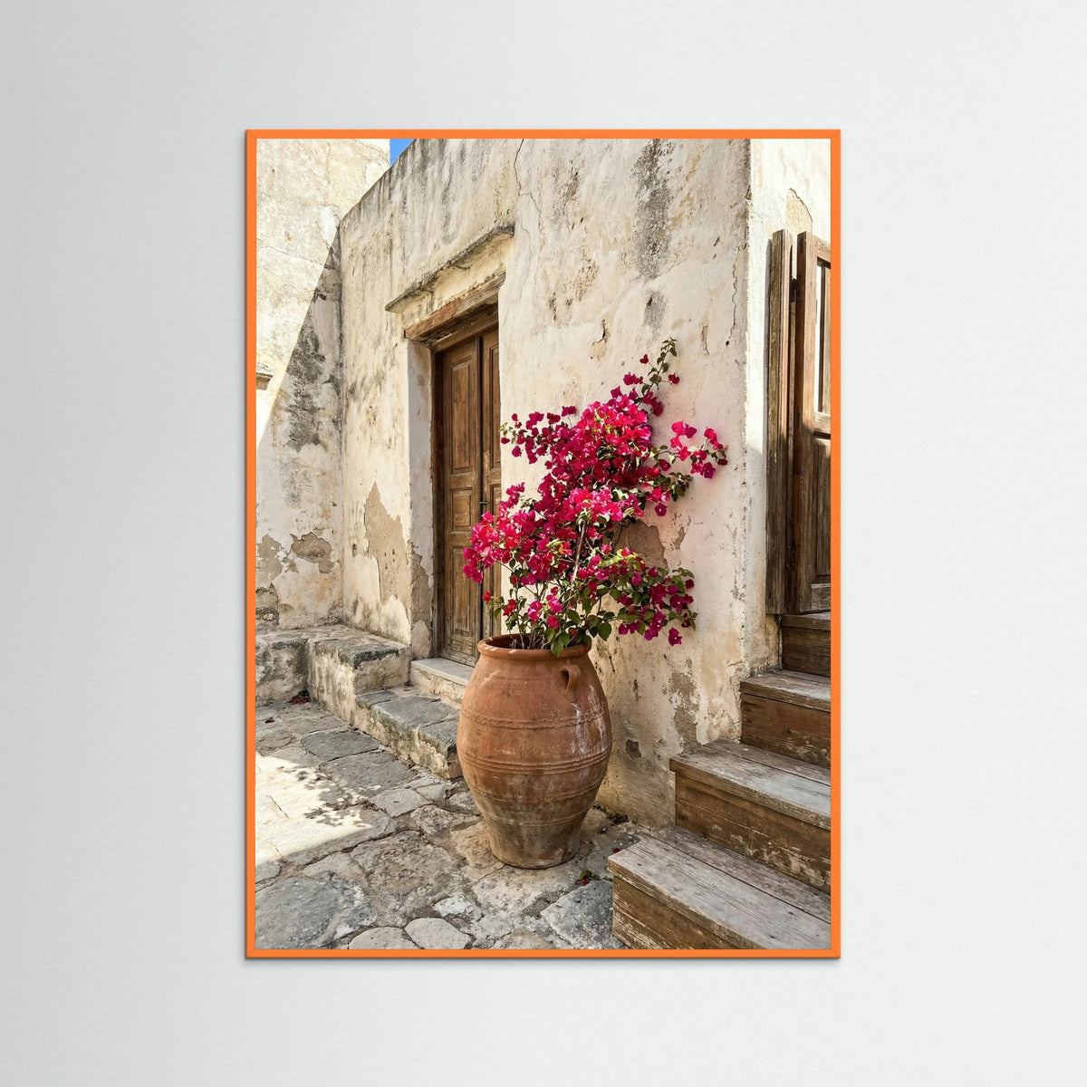 Orange Wood Mediterranean Entrance