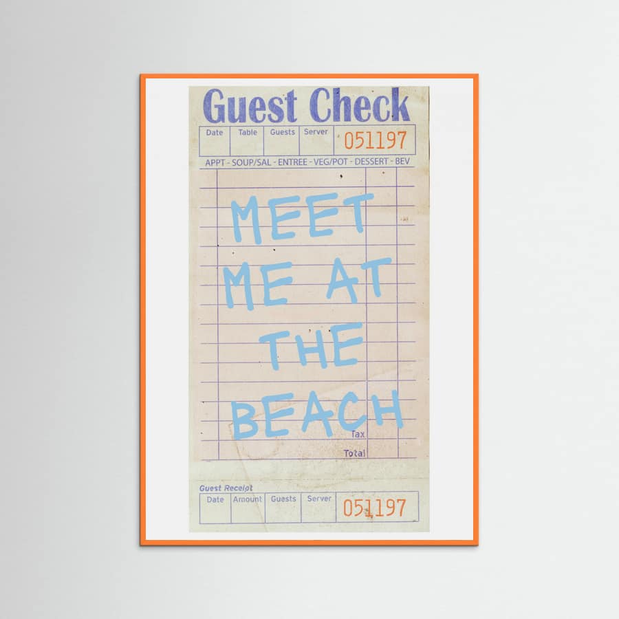 Plakat Meet Me At the Beach   Blue – plakat i druk artystyczny