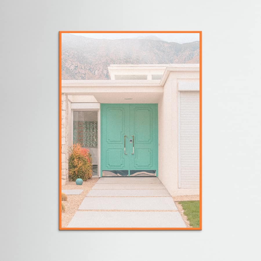Mid-Century Mint Green Doors in Palm Springs Poster – poster and art print