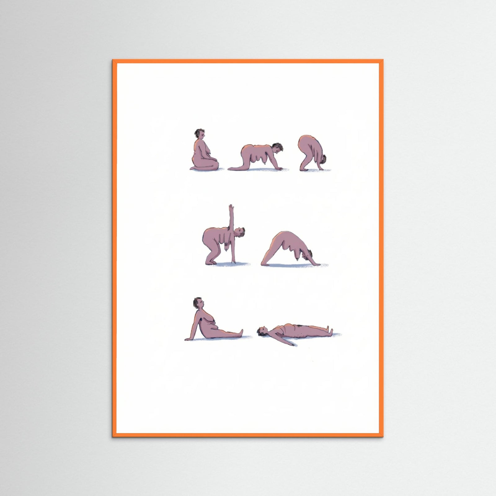 Orange Wood Mindful Movement Poses