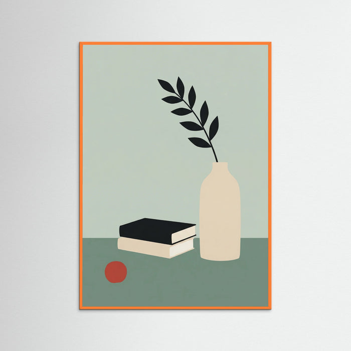 Orange Wood Minimal Still Life
