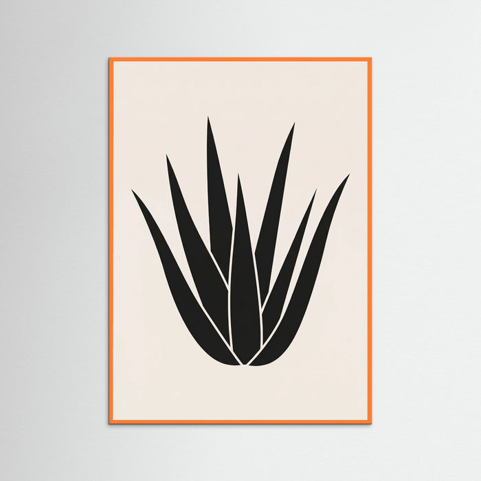 Orange Wood Minimalist Bloom