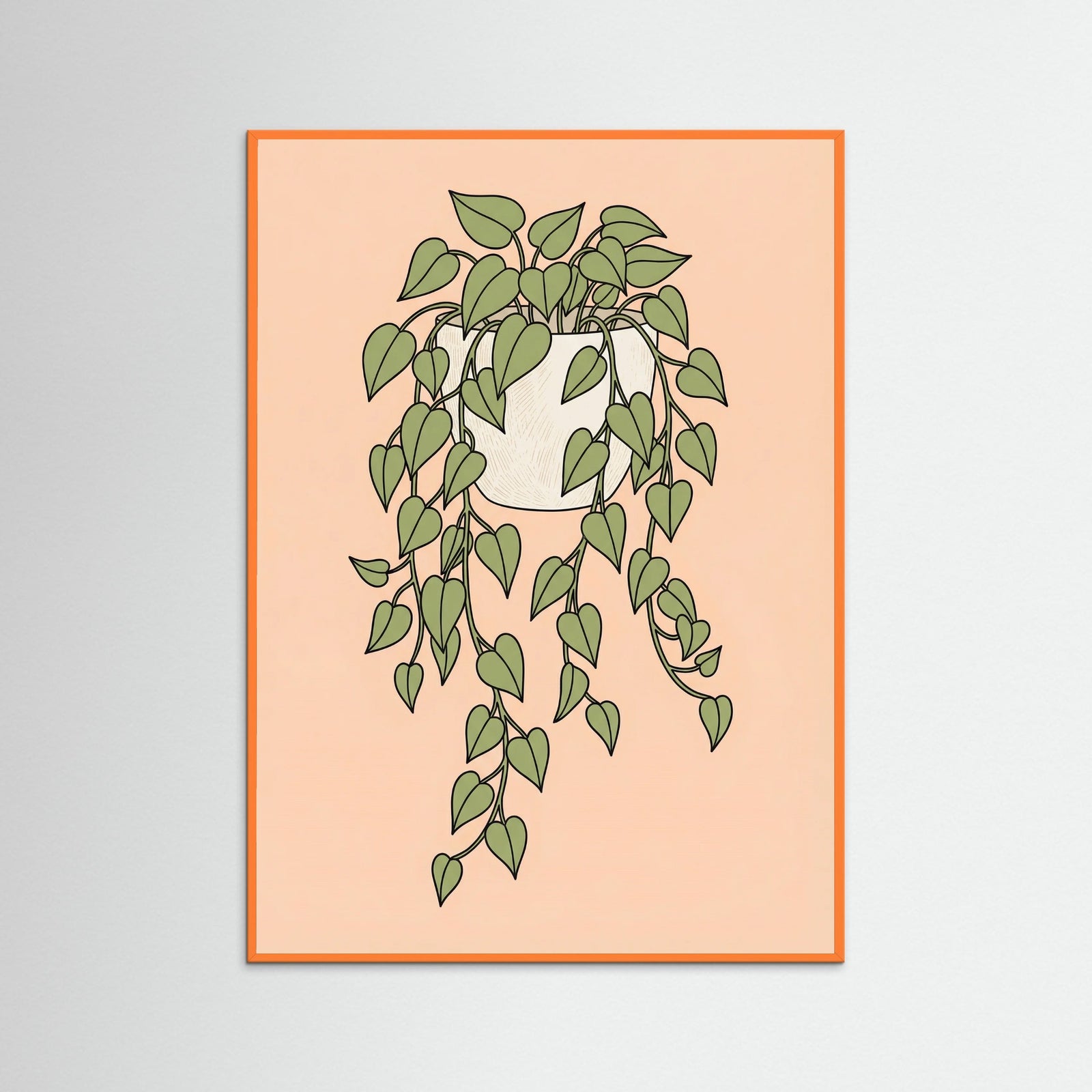 Orange Wood Minimalist Botanica