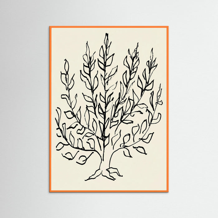 Orange Wood Minimalist Bush