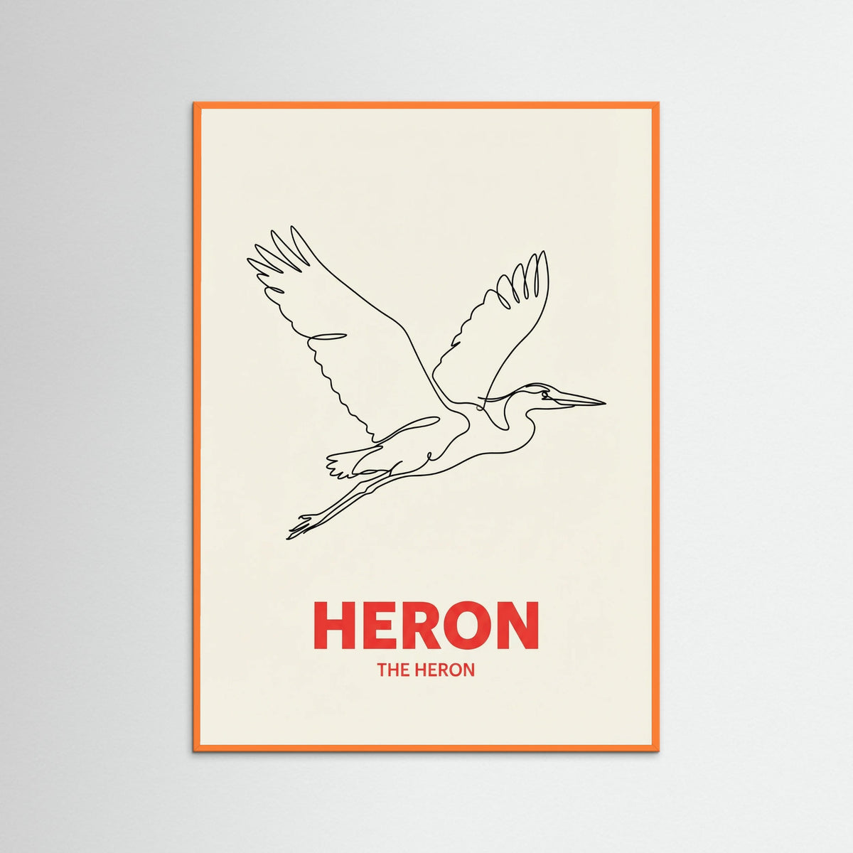 Orange Wood Minimalist Desert Line