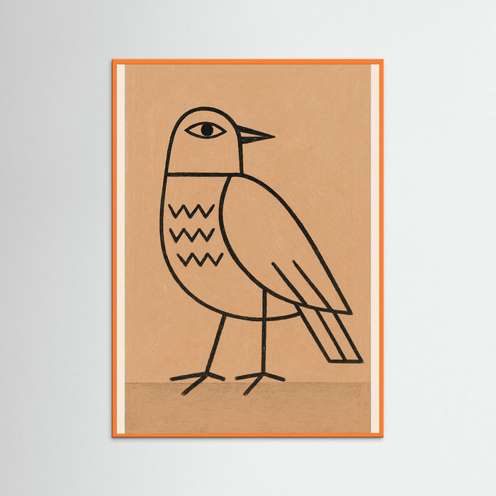 Orange Wood Minimalist Figure
