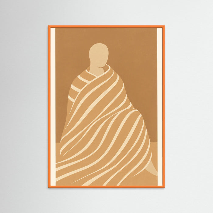 Orange Wood Minimalist Figures