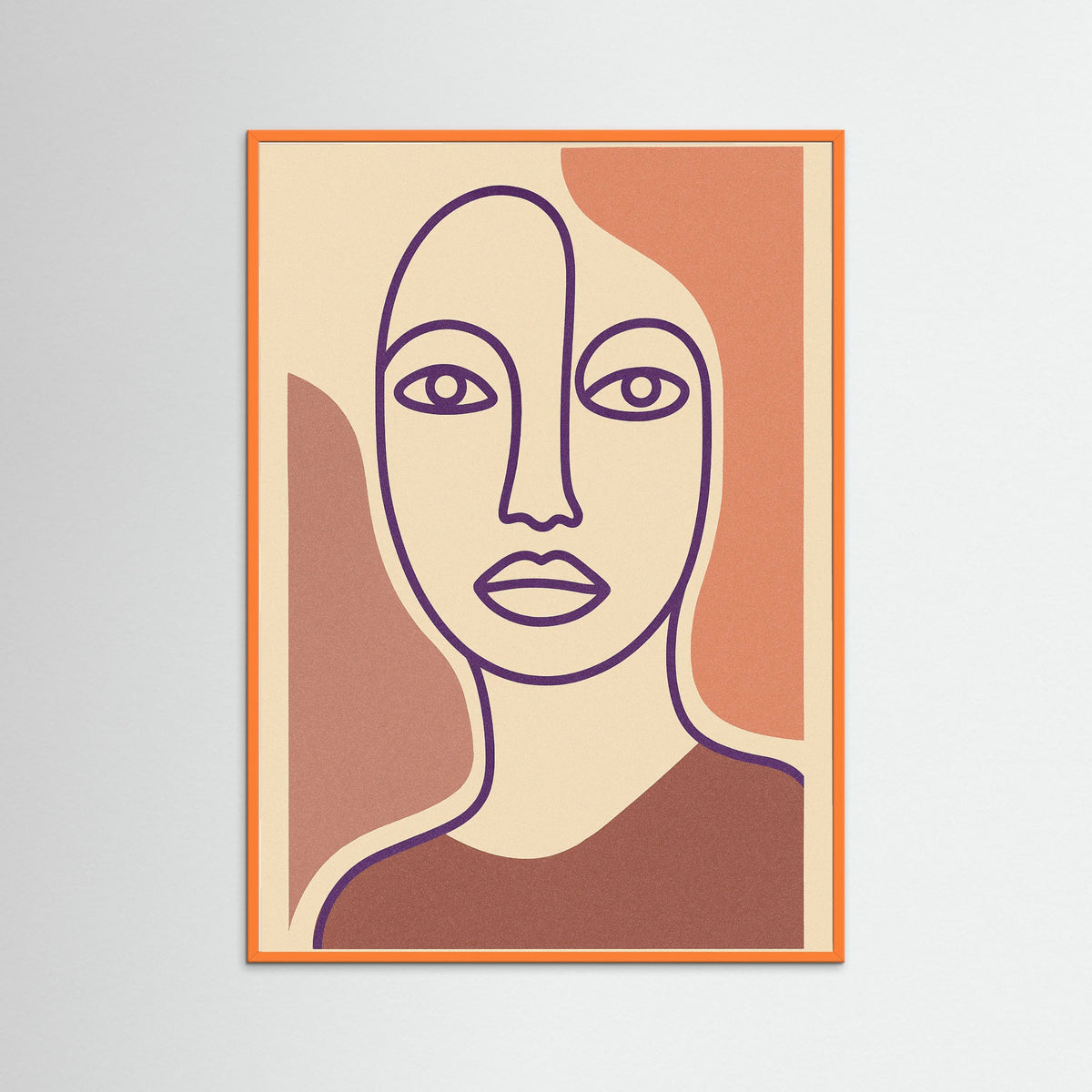 Orange Wood Minimalist Gaze