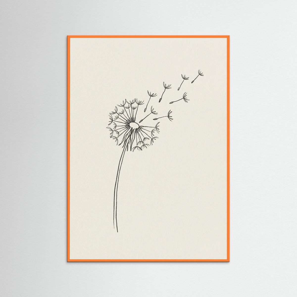 Orange Wood Minimalist Peace Dove