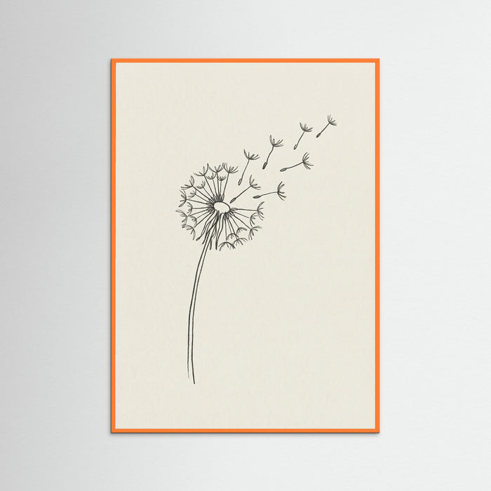 Orange Wood Minimalist Peace Dove