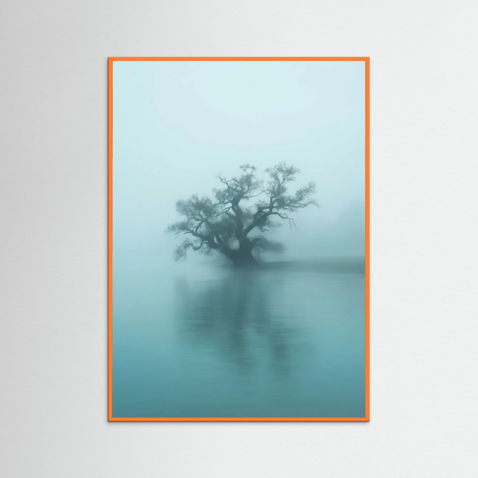 Orange Wood Misty Horizon