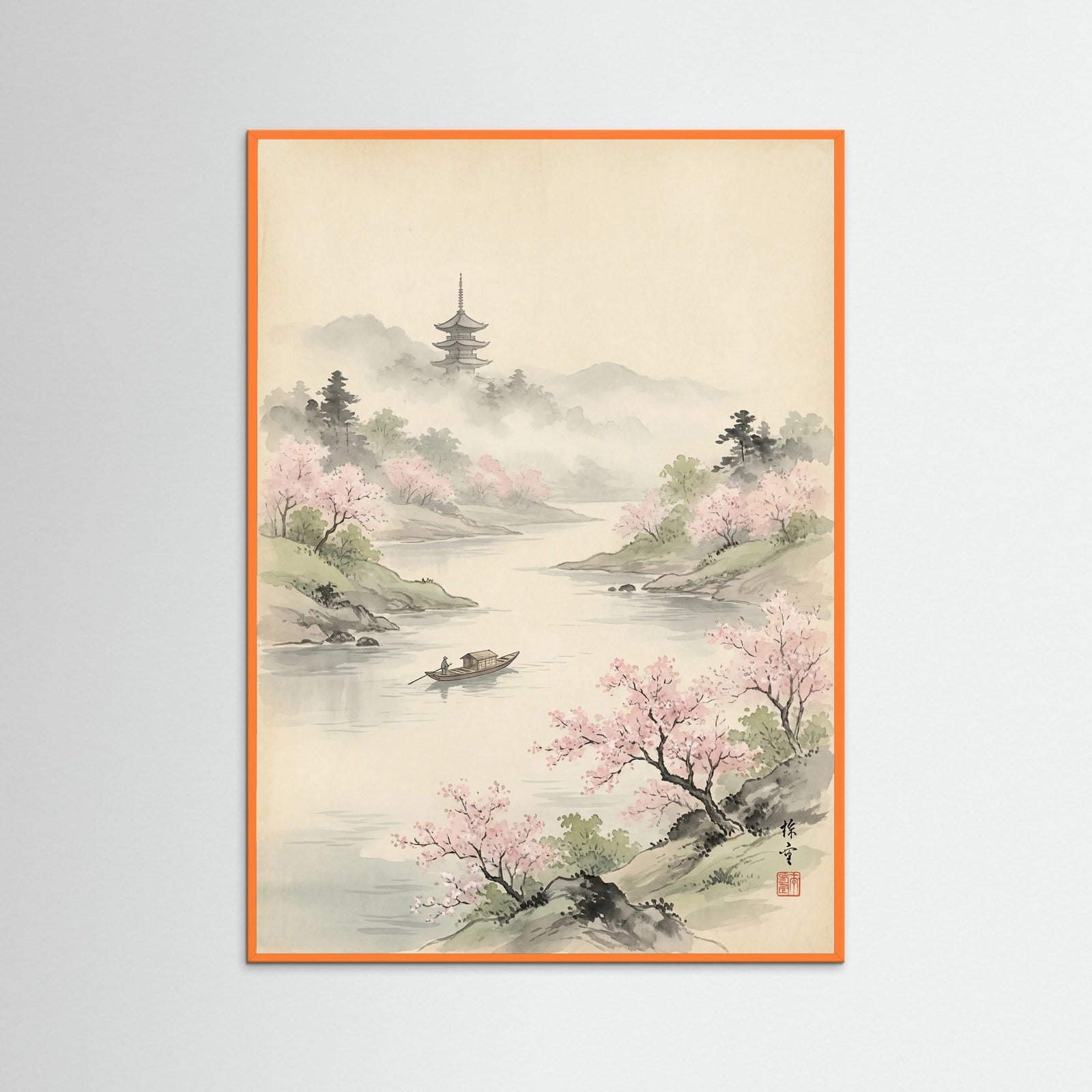 Orange Wood Misty Mountain Harbor