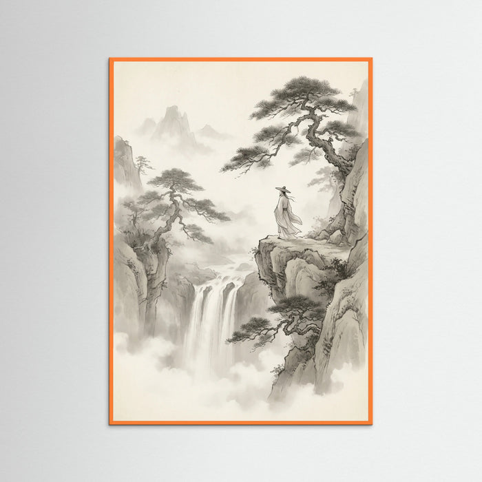 Orange Wood Misty Mountain Journey