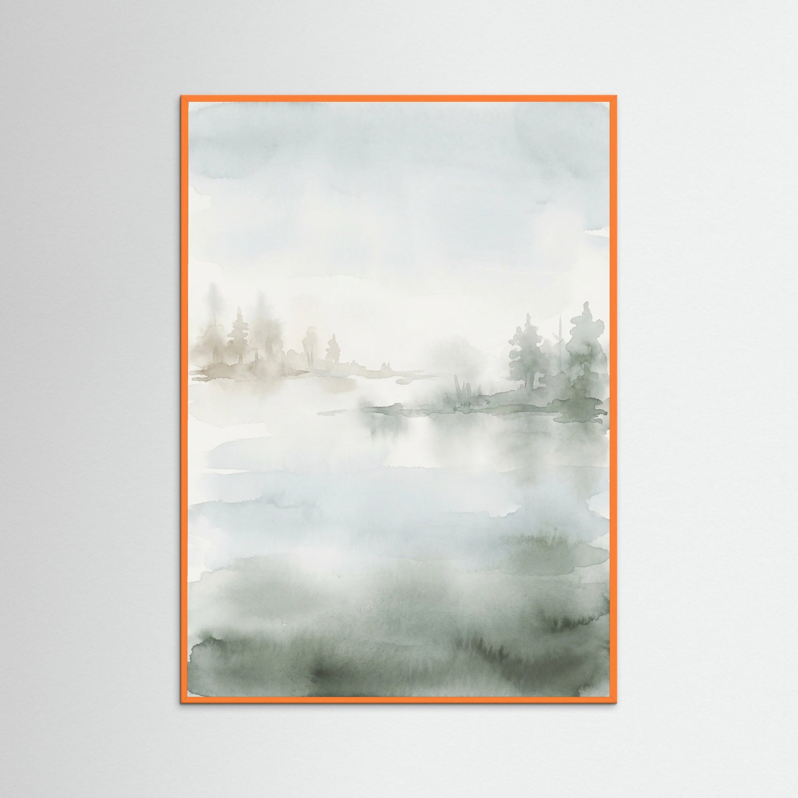 Orange Wood Misty Pine Green