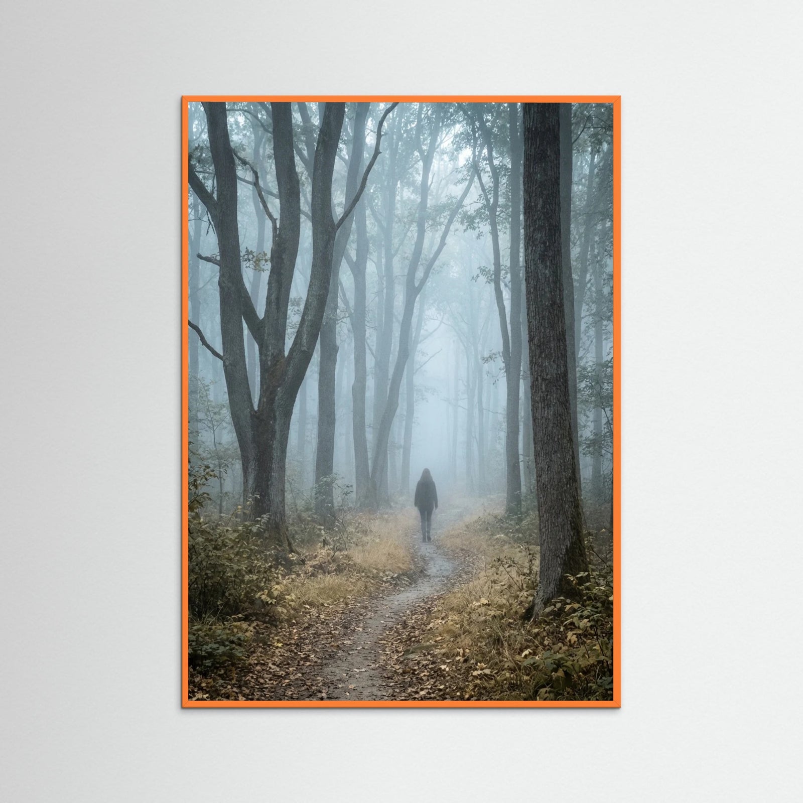 Orange Wood Misty Reeds