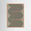 Orange Wood Modern Contemporary Balance No.1 Poster
