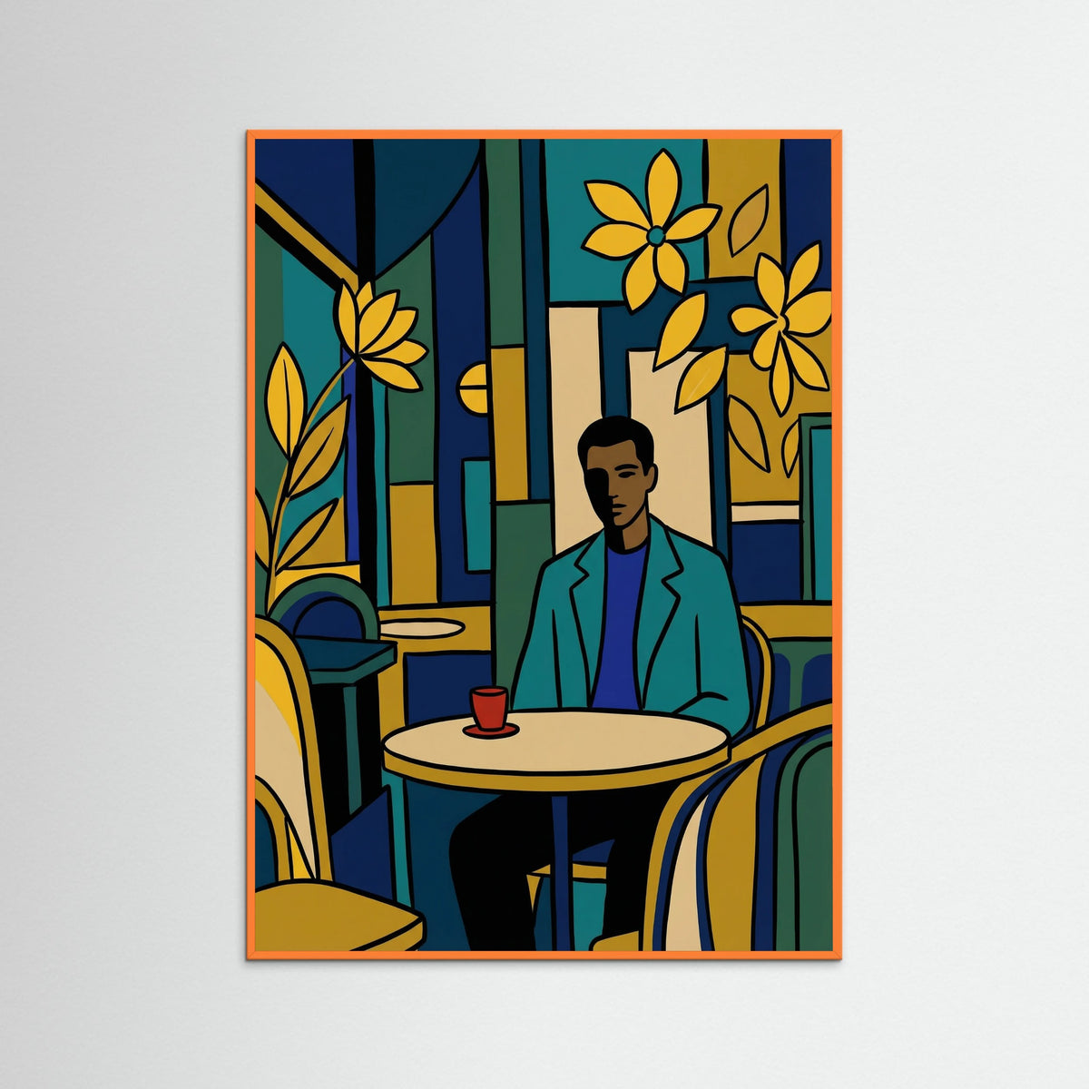 Orange Wood Modern Gallery Portrait