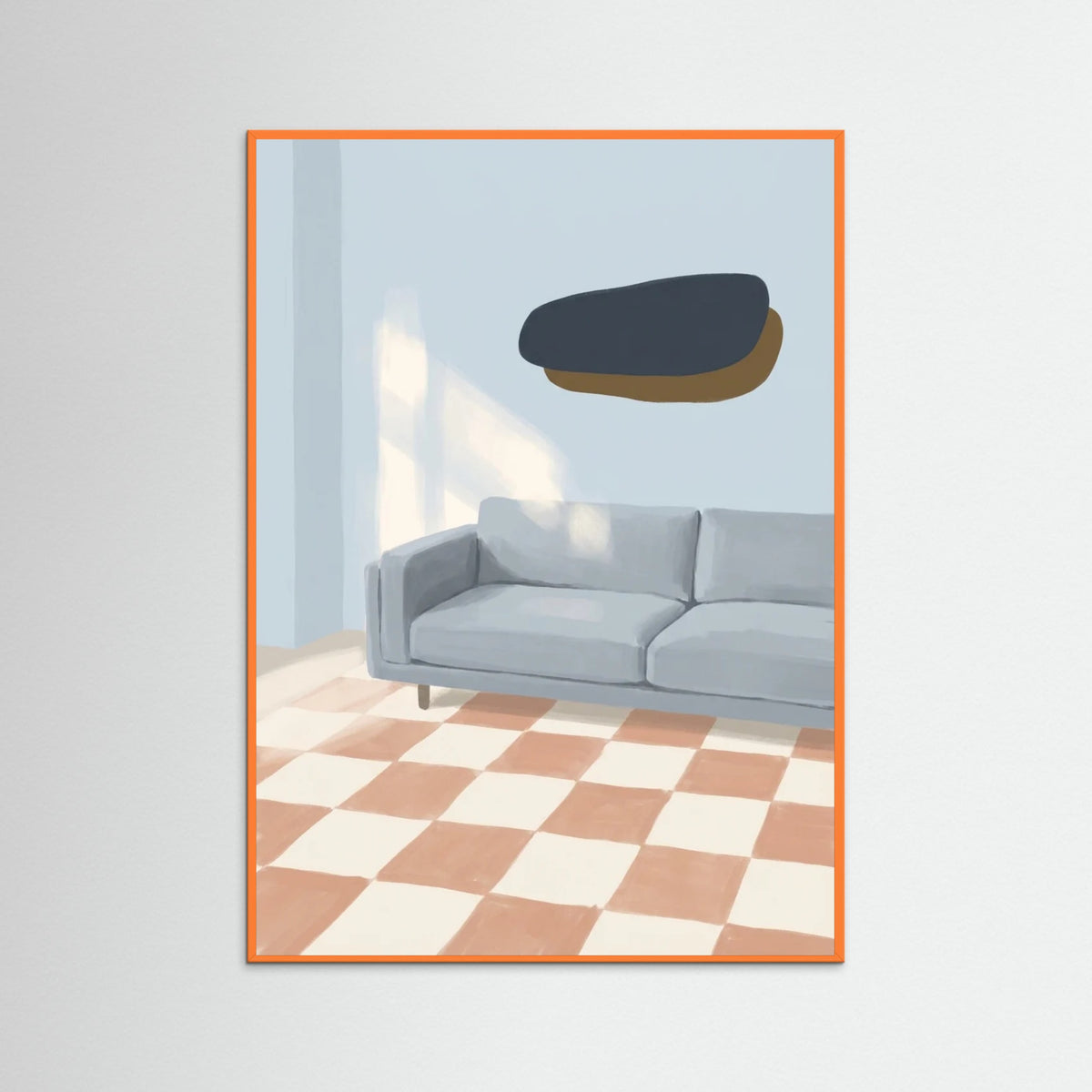 Orange Wood Modern Lounging