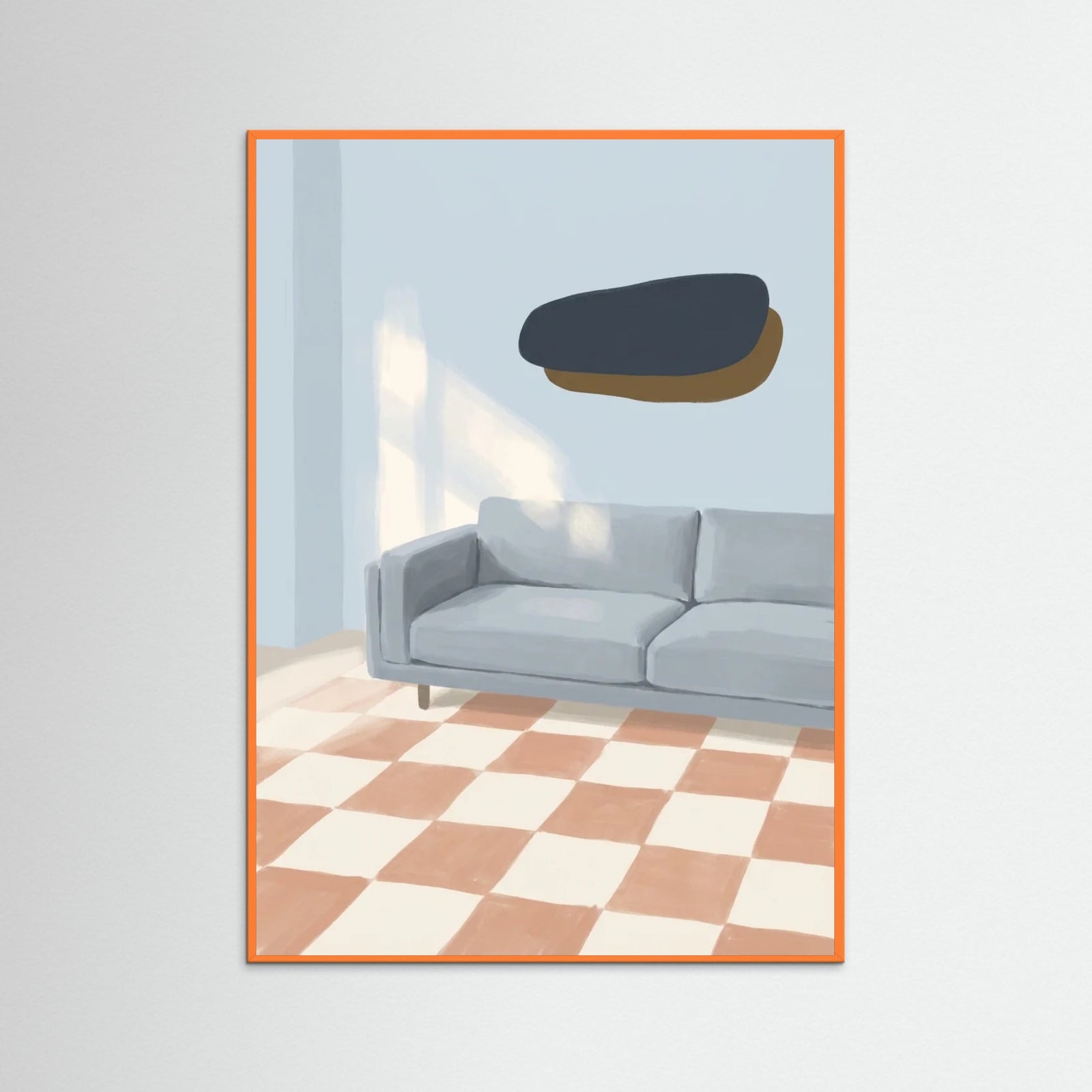 Orange Wood Modern Lounging