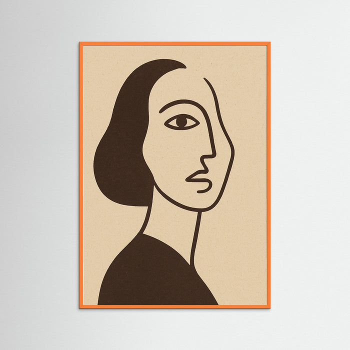 Orange Wood Modern Silhouette