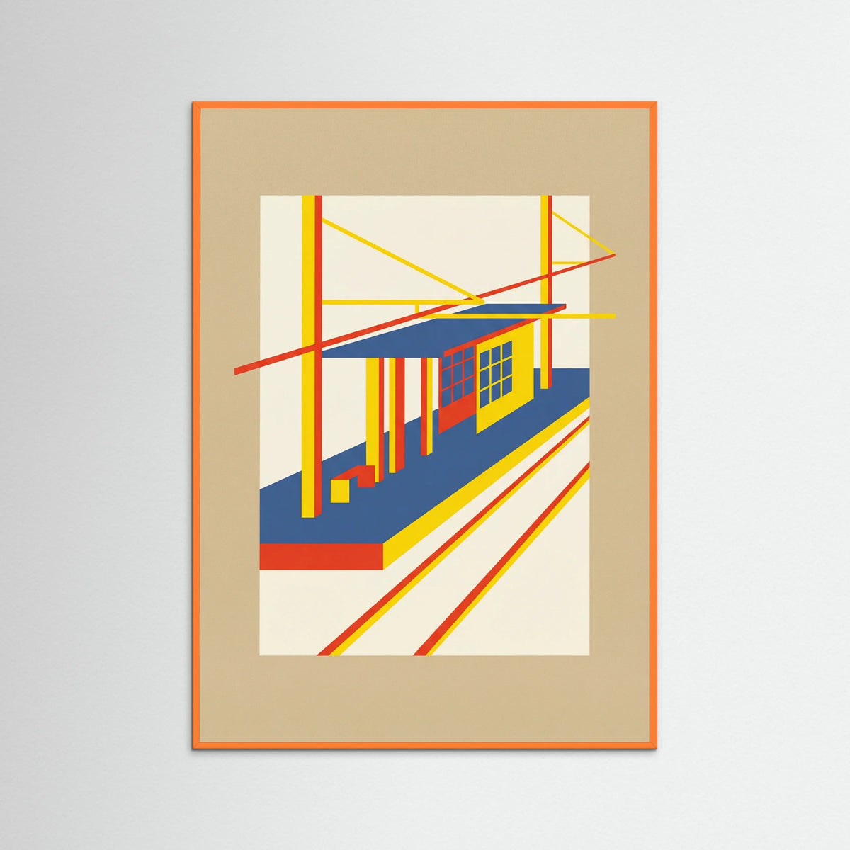 Orange Wood Modernist Bakery Facade