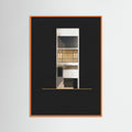 Orange Wood Modernist Facade Black