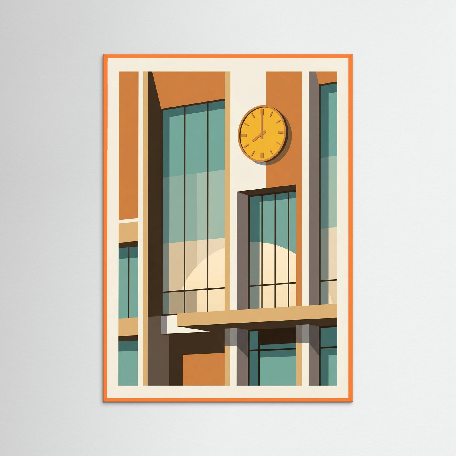 Orange Wood Modernist Interior Light